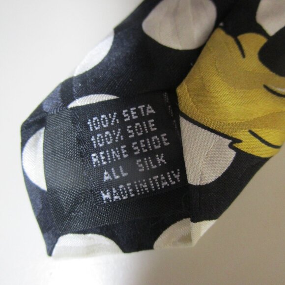 Mickey & Co Disney Gothenberg Sweden Atlas Design Mens Silk Tie Italy Polka Dot - Picture 4 of 10
